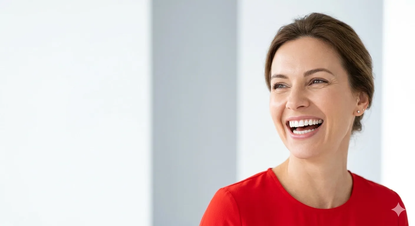 Paciente sonriendo tras su tratamiento
