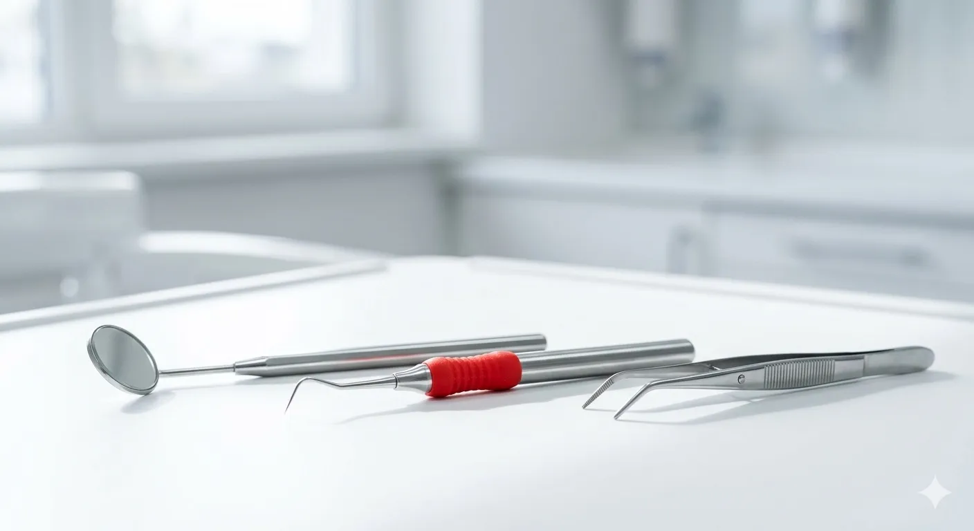 Instrumental odontológico preparado en la clínica — Dental Estetic Oeste Getafe